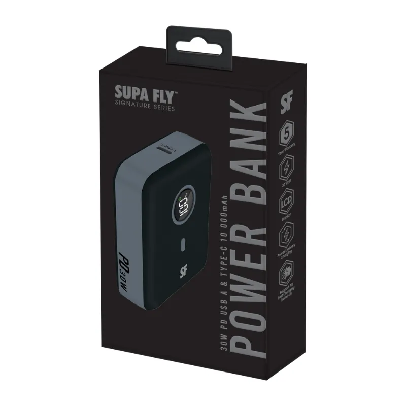 Supa-Fly Signature 10000mAh Power Bank Titanium