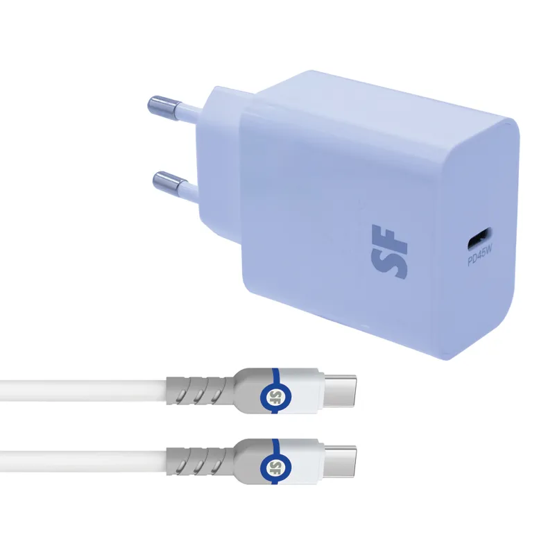 Supa-Fly 45W Dual Port Wall Charger + Cable White