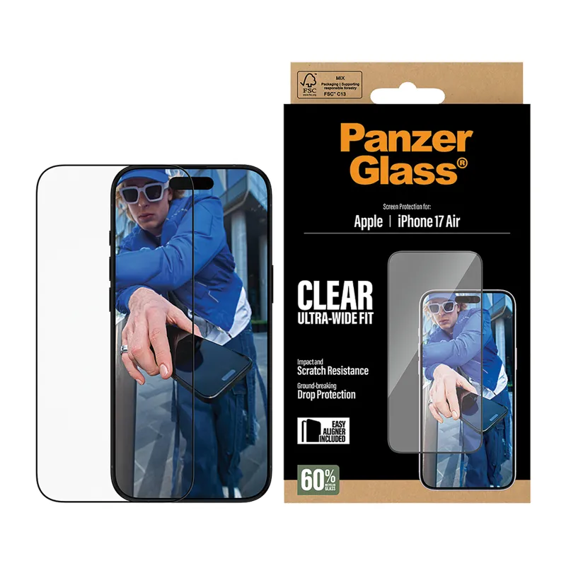 PanzerGlass Screen Protector iPhone 17 Air UWF EasyAligner