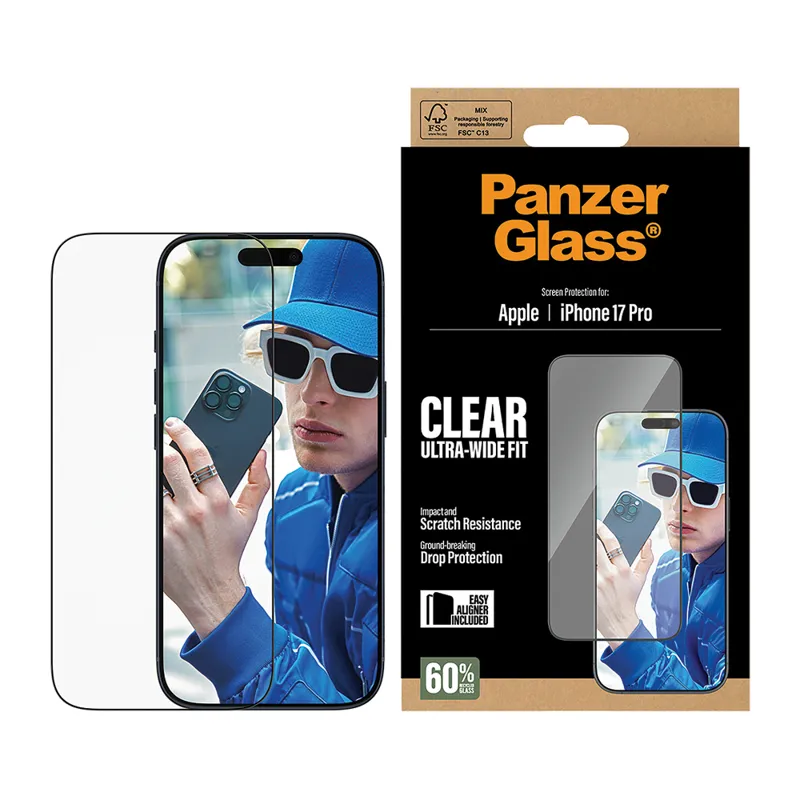 PanzerGlass Screen Protector iPhone 17 Pro UWF EasyAligner