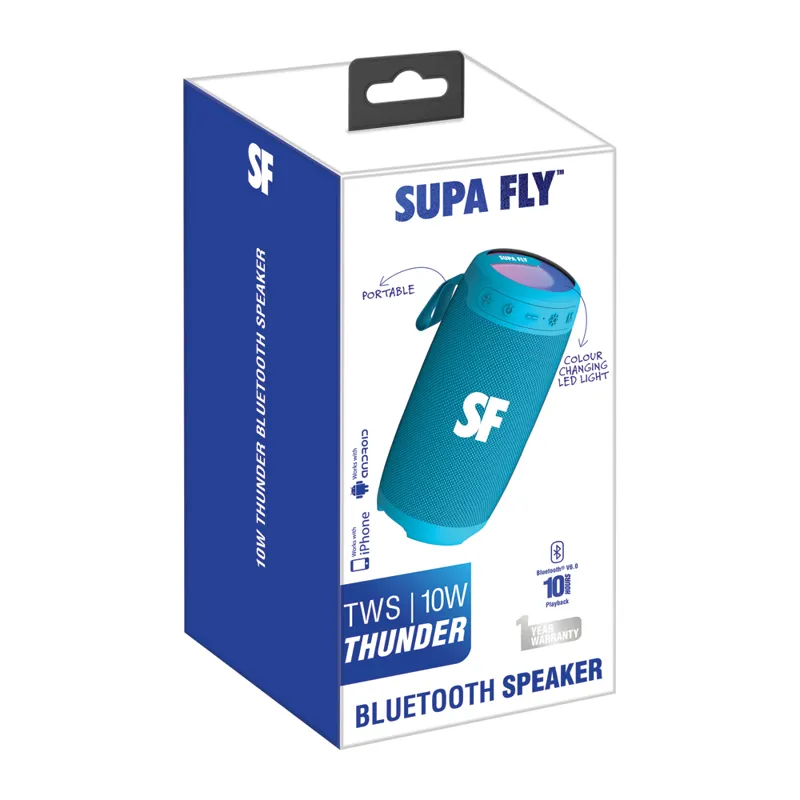 Supa-Fly 10W Bluetooth Speaker Blue