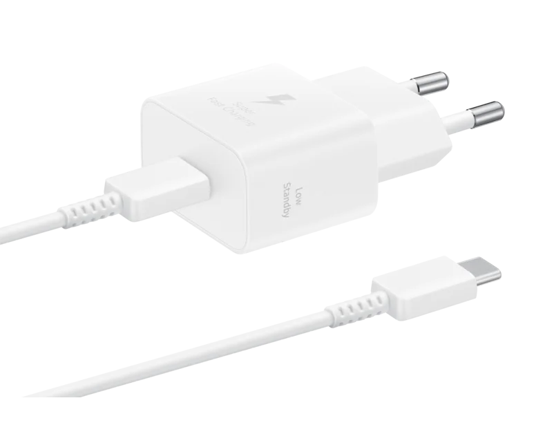 Samsung 25W GaN Travel Adapter with Cable White